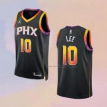 Camiseta Phoenix Suns Damion Lee NO 10 Statement 2022-23 Negro