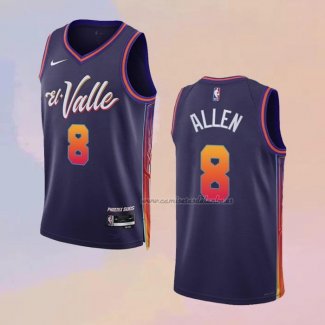 Camiseta Phoenix Suns Grayson Allen NO 8 Ciudad 2023-24 Violeta