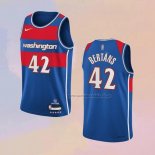 Camiseta Washington Wizards Davis Bertans NO 42 Ciudad 2021-22 Azul