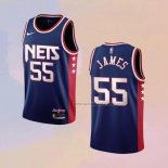 Camiseta Brooklyn Nets Mike James NO 55 Ciudad 2021-22 Azul