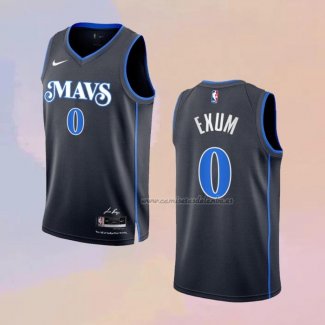 Camiseta Dallas Mavericks Dante Exum NO 0 Ciudad 2023-24 Azul