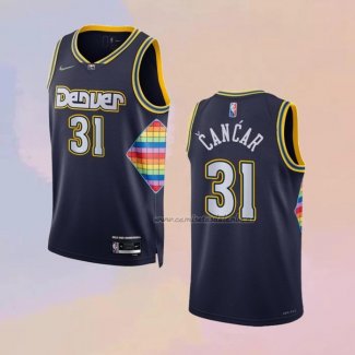 Camiseta Denver Nuggets Vlatko Cancar NO 31 Ciudad 2021-22 Azul