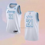 Camiseta Los Angeles Lakers Joel Ayayi NO 21 Ciudad 2021-22 Blanco