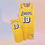 Camiseta Los Angeles Lakers Wilt Chamberlain NO 13 Retro Amarillo