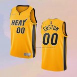 Camiseta Miami Heat Personalizada Earned 2020-21 Oro