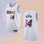 Camiseta Miami Heat Tyler Herro NO 14 Ciudad 2022-23 Blanco