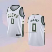 Camiseta Nino Milwaukee Bucks Damian Lillard NO 0 Association 2022-23 Blanco