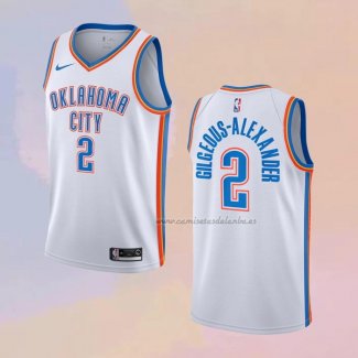 Camiseta Oklahoma City Thunder Shai Gilgeous-Alexander NO 2 Association Blanco