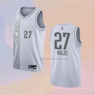 Camiseta Oklahoma City Thunder Vit Krejci NO 27 Ciudad 2021-22 Blanco