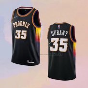 Camiseta Phoenix Suns Kevin Durant NO 35 75th Anniversary 2022 Negro