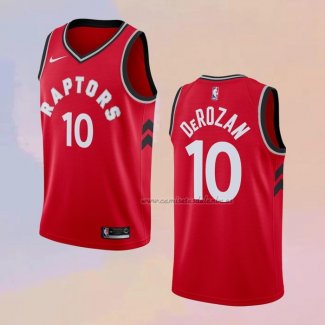 Camiseta Toronto Raptors DeMar DeRozan NO 10 Icon Rojo