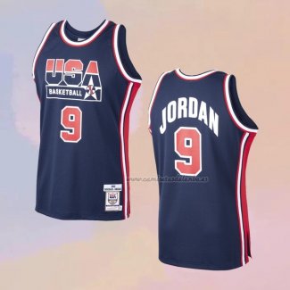 Camiseta USA 1992 Chicago Bulls Michael Jordan NO 9 Azul