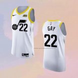 Camiseta Utah Jazz Rudy Gay NO 22 Association Autentico 2022-23 Blanco