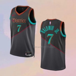 Camiseta Washington Wizards Patrick Baldwin JR. NO 7 Ciudad 2023-24 Negro